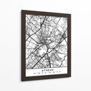 Athens - Mapas negros 05 - Emiliano Deificus | Cuadro decorativo de Canvas Lab