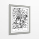 Athens - Mapas negros 05 - Emiliano Deificus | Cuadro decorativo de Canvas Lab