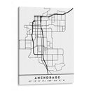 Anchorage - Mapas negros 04 - Emiliano Deificus | Cuadro decorativo de Canvas Lab