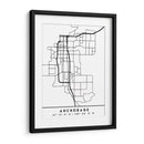 Anchorage - Mapas negros 04 - Emiliano Deificus | Cuadro decorativo de Canvas Lab