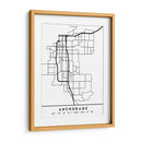 Anchorage - Mapas negros 04 - Emiliano Deificus | Cuadro decorativo de Canvas Lab
