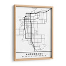 Anchorage - Mapas negros 04 - Emiliano Deificus | Cuadro decorativo de Canvas Lab
