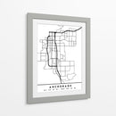 Anchorage - Mapas negros 04 - Emiliano Deificus | Cuadro decorativo de Canvas Lab