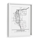 Anchorage - Mapas negros 04 - Emiliano Deificus | Cuadro decorativo de Canvas Lab