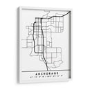 Anchorage - Mapas negros 04 - Emiliano Deificus | Cuadro decorativo de Canvas Lab