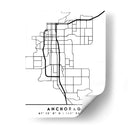 Anchorage - Mapas negros 04 - Emiliano Deificus | Cuadro decorativo de Canvas Lab