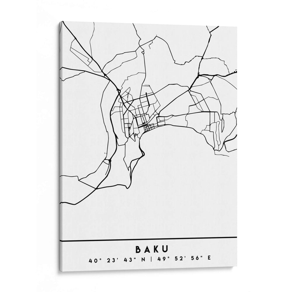 Baku - Mapas negros 06 - Emiliano Deificus | Cuadro decorativo de Canvas Lab