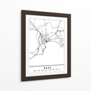 Baku - Mapas negros 06 - Emiliano Deificus | Cuadro decorativo de Canvas Lab