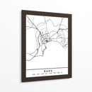 Baku - Mapas negros 06 - Emiliano Deificus | Cuadro decorativo de Canvas Lab