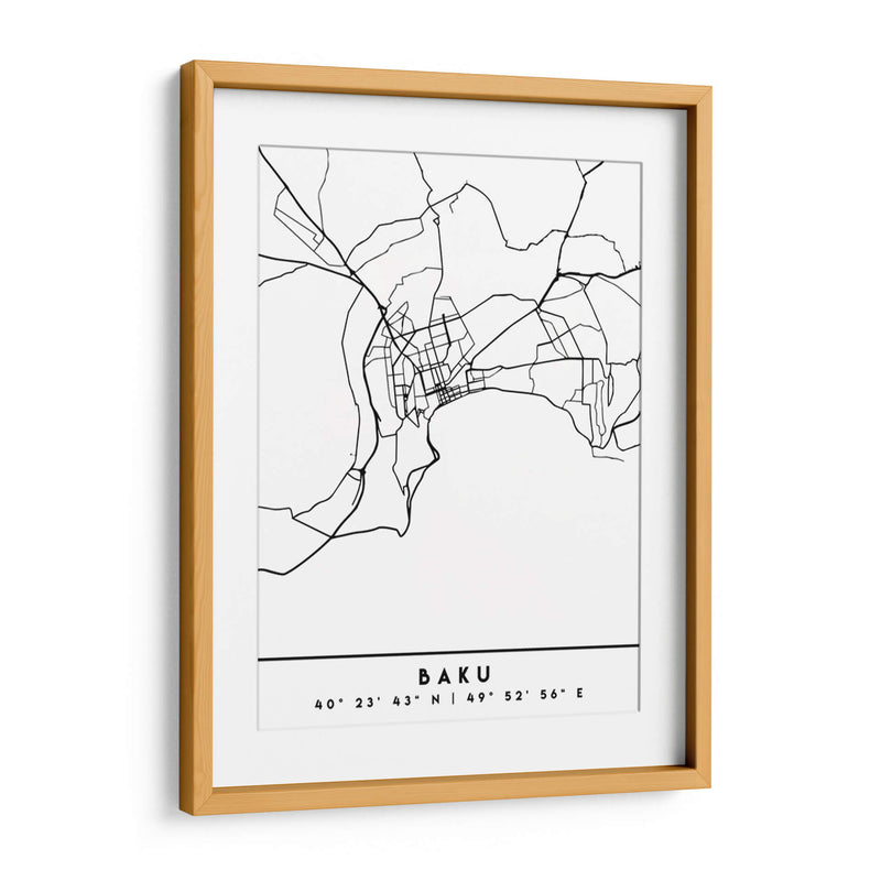 Baku - Mapas negros 06 - Emiliano Deificus | Cuadro decorativo de Canvas Lab