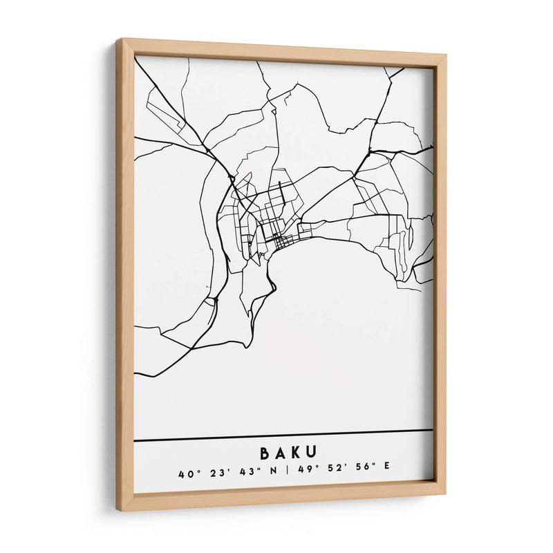 Baku - Mapas negros 06 - Emiliano Deificus | Cuadro decorativo de Canvas Lab