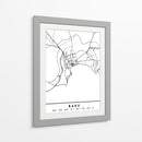 Baku - Mapas negros 06 - Emiliano Deificus | Cuadro decorativo de Canvas Lab