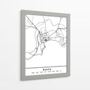 Baku - Mapas negros 06 - Emiliano Deificus | Cuadro decorativo de Canvas Lab