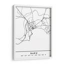Baku - Mapas negros 06 - Emiliano Deificus | Cuadro decorativo de Canvas Lab