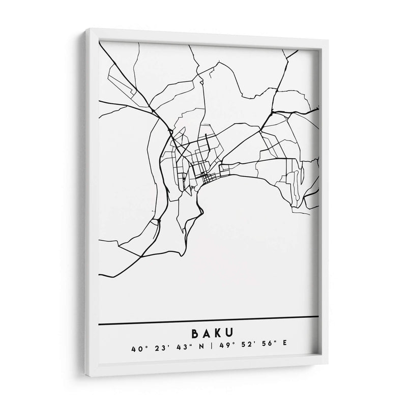 Baku - Mapas negros 06 - Emiliano Deificus | Cuadro decorativo de Canvas Lab