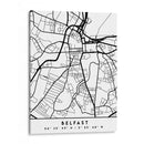 Belfast - Mapas negros 12 - Emiliano Deificus | Cuadro decorativo de Canvas Lab