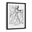 Belfast - Mapas negros 12 - Emiliano Deificus | Cuadro decorativo de Canvas Lab