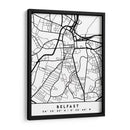 Belfast - Mapas negros 12 - Emiliano Deificus | Cuadro decorativo de Canvas Lab