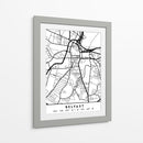 Belfast - Mapas negros 12 - Emiliano Deificus | Cuadro decorativo de Canvas Lab