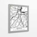 Belfast - Mapas negros 12 - Emiliano Deificus | Cuadro decorativo de Canvas Lab