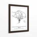 Bali - Mapas negros 07 - Emiliano Deificus | Cuadro decorativo de Canvas Lab