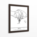 Bali - Mapas negros 07 - Emiliano Deificus | Cuadro decorativo de Canvas Lab