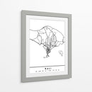Bali - Mapas negros 07 - Emiliano Deificus | Cuadro decorativo de Canvas Lab