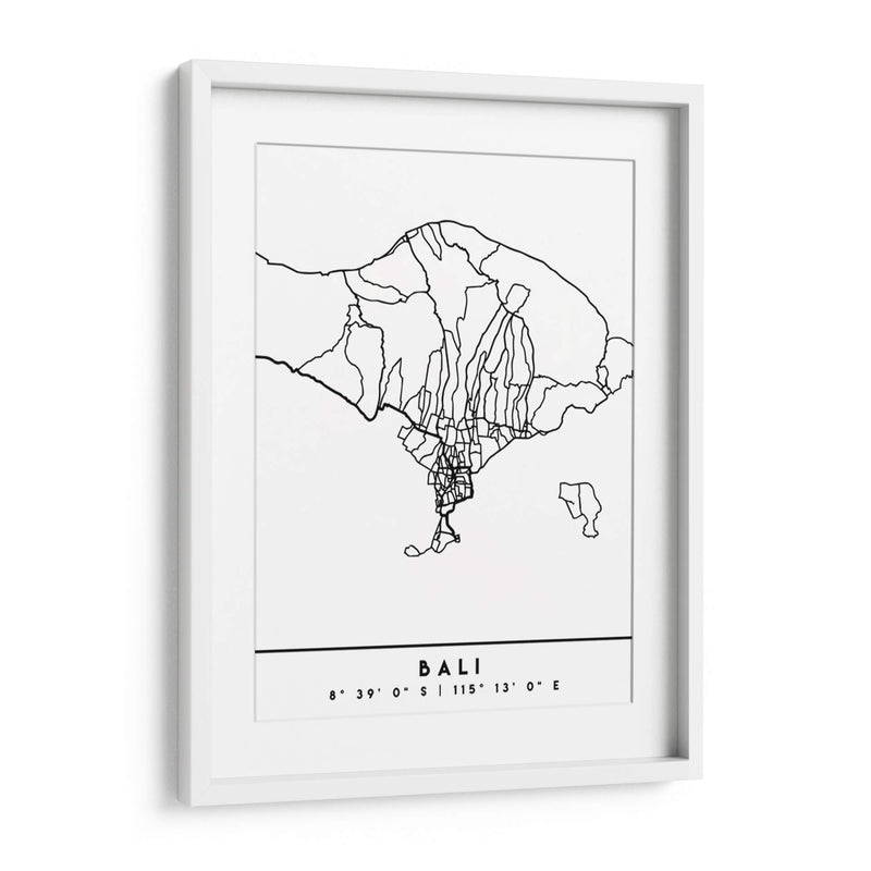 Bali - Mapas negros 07 - Emiliano Deificus | Cuadro decorativo de Canvas Lab