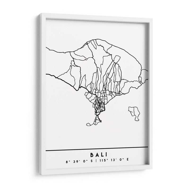 Bali - Mapas negros 07 - Emiliano Deificus | Cuadro decorativo de Canvas Lab