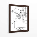 Abu Dhabi - Mapas negros 01 - Emiliano Deificus | Cuadro decorativo de Canvas Lab