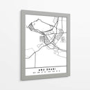 Abu Dhabi - Mapas negros 01 - Emiliano Deificus | Cuadro decorativo de Canvas Lab
