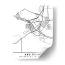 Abu Dhabi - Mapas negros 01 - Emiliano Deificus | Cuadro decorativo de Canvas Lab