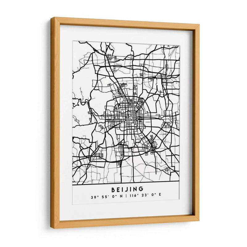 Beijing - Mapas negros 10 - Emiliano Deificus | Cuadro decorativo de Canvas Lab