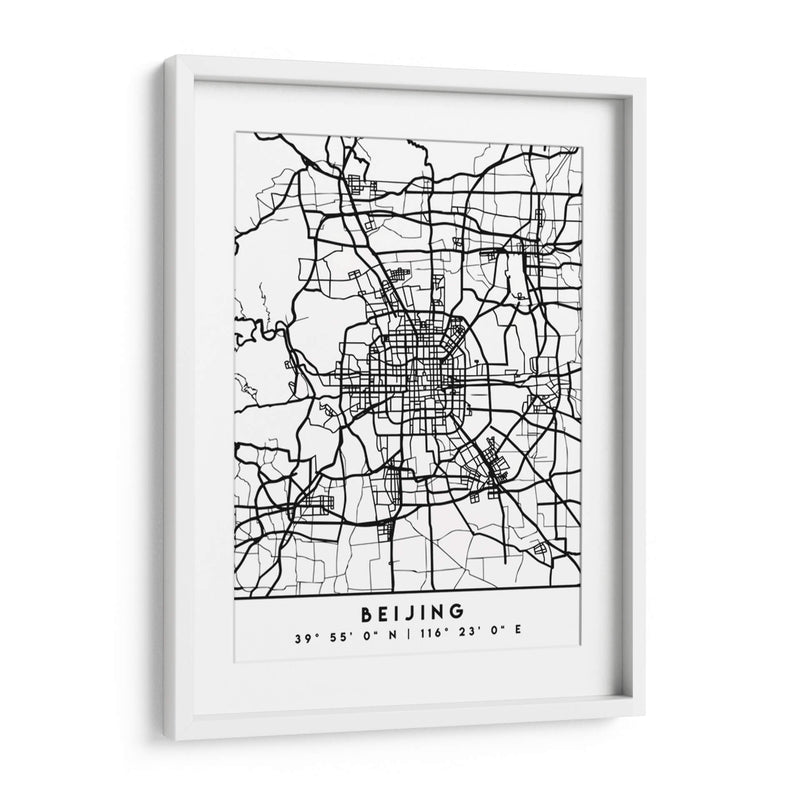 Beijing - Mapas negros 10 - Emiliano Deificus | Cuadro decorativo de Canvas Lab