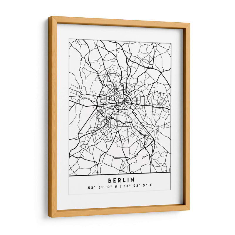 Berlin - Mapas negros 13 - Emiliano Deificus | Cuadro decorativo de Canvas Lab