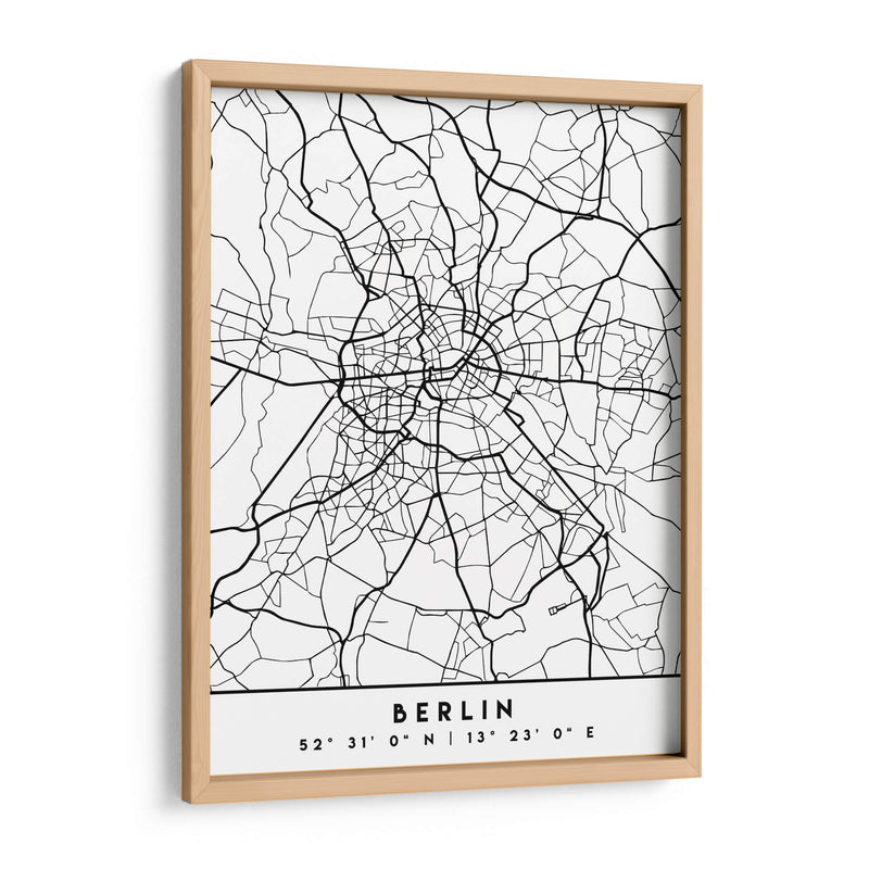 Berlin - Mapas negros 13 - Emiliano Deificus | Cuadro decorativo de Canvas Lab