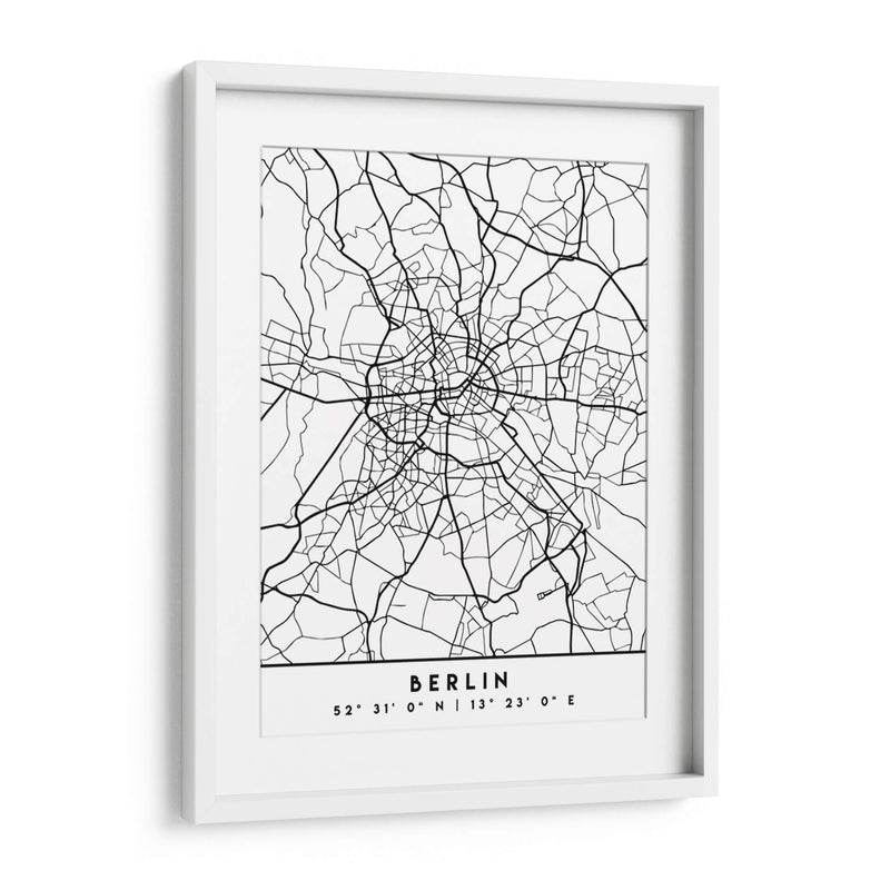 Berlin - Mapas negros 13 - Emiliano Deificus | Cuadro decorativo de Canvas Lab