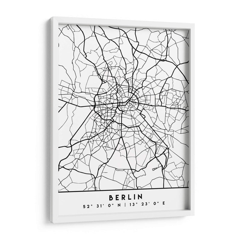 Berlin - Mapas negros 13 - Emiliano Deificus | Cuadro decorativo de Canvas Lab
