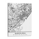 Barcelona - Mapas negros 09 - Emiliano Deificus | Cuadro decorativo de Canvas Lab