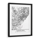 Barcelona - Mapas negros 09 - Emiliano Deificus | Cuadro decorativo de Canvas Lab