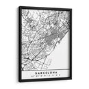 Barcelona - Mapas negros 09 - Emiliano Deificus | Cuadro decorativo de Canvas Lab