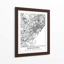 Barcelona - Mapas negros 09 - Emiliano Deificus | Cuadro decorativo de Canvas Lab
