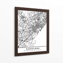Barcelona - Mapas negros 09 - Emiliano Deificus | Cuadro decorativo de Canvas Lab