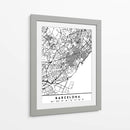 Barcelona - Mapas negros 09 - Emiliano Deificus | Cuadro decorativo de Canvas Lab