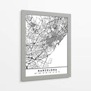 Barcelona - Mapas negros 09 - Emiliano Deificus | Cuadro decorativo de Canvas Lab