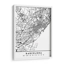 Barcelona - Mapas negros 09 - Emiliano Deificus | Cuadro decorativo de Canvas Lab