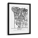 Beirut - Mapas negros 11 - Emiliano Deificus | Cuadro decorativo de Canvas Lab