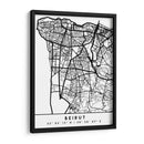 Beirut - Mapas negros 11 - Emiliano Deificus | Cuadro decorativo de Canvas Lab