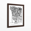 Beirut - Mapas negros 11 - Emiliano Deificus | Cuadro decorativo de Canvas Lab
