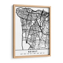 Beirut - Mapas negros 11 - Emiliano Deificus | Cuadro decorativo de Canvas Lab